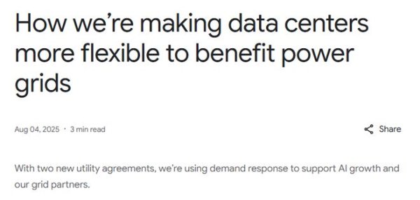 炒股股票配资网站 谷歌与电力公司签署协议 高峰期将削减AI数据中心用电
